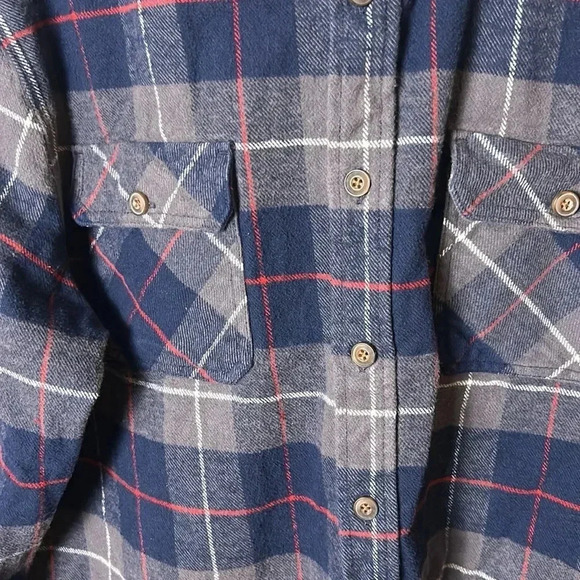 Jachs New York Flannel shirt ,men XXL, Blue ,large checkered, warm, button front - Picture 4 of 16